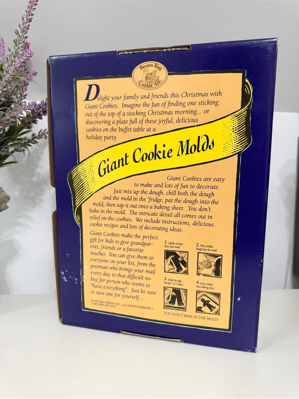 BROWN BAG Cookie Art 1997 Giant Gingerbread Man Cookie Mold w/Recipe Book & Box